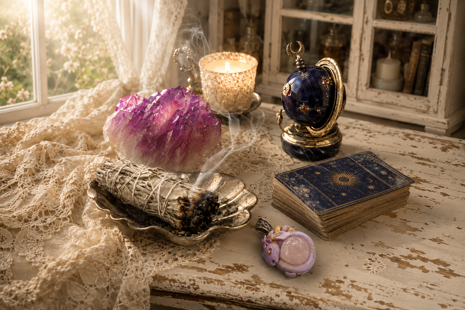 Sage & Smudge Cleansing Space Beside Open Window
