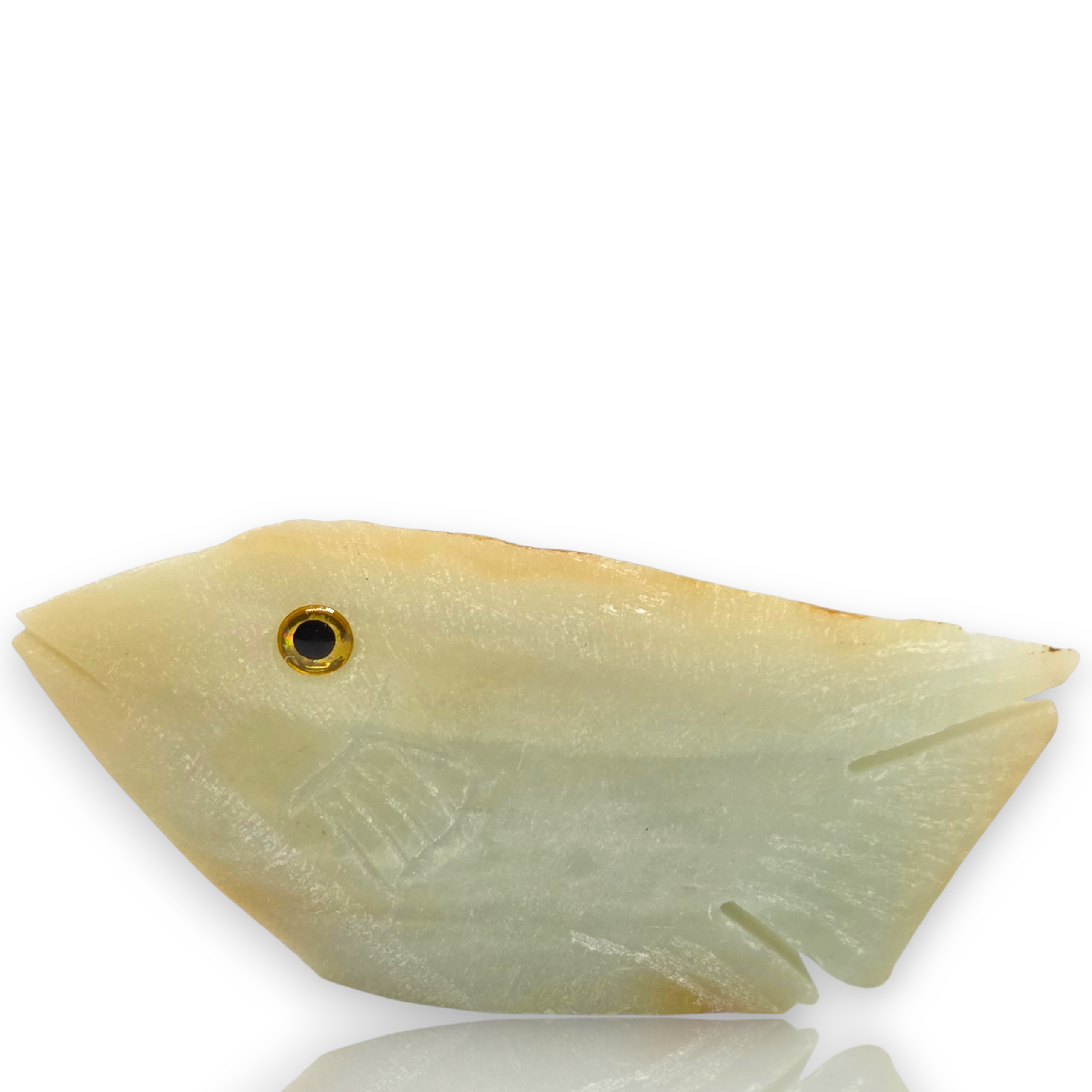 Curio Cabinet Amazonite Gemstone Fish Stone Collectible