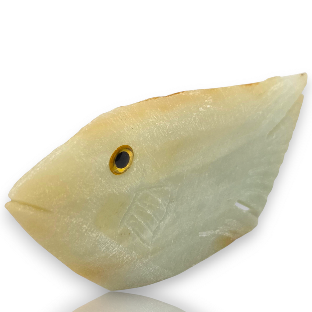 Curio Cabinet Amazonite Gemstone Fish Stone Collectible