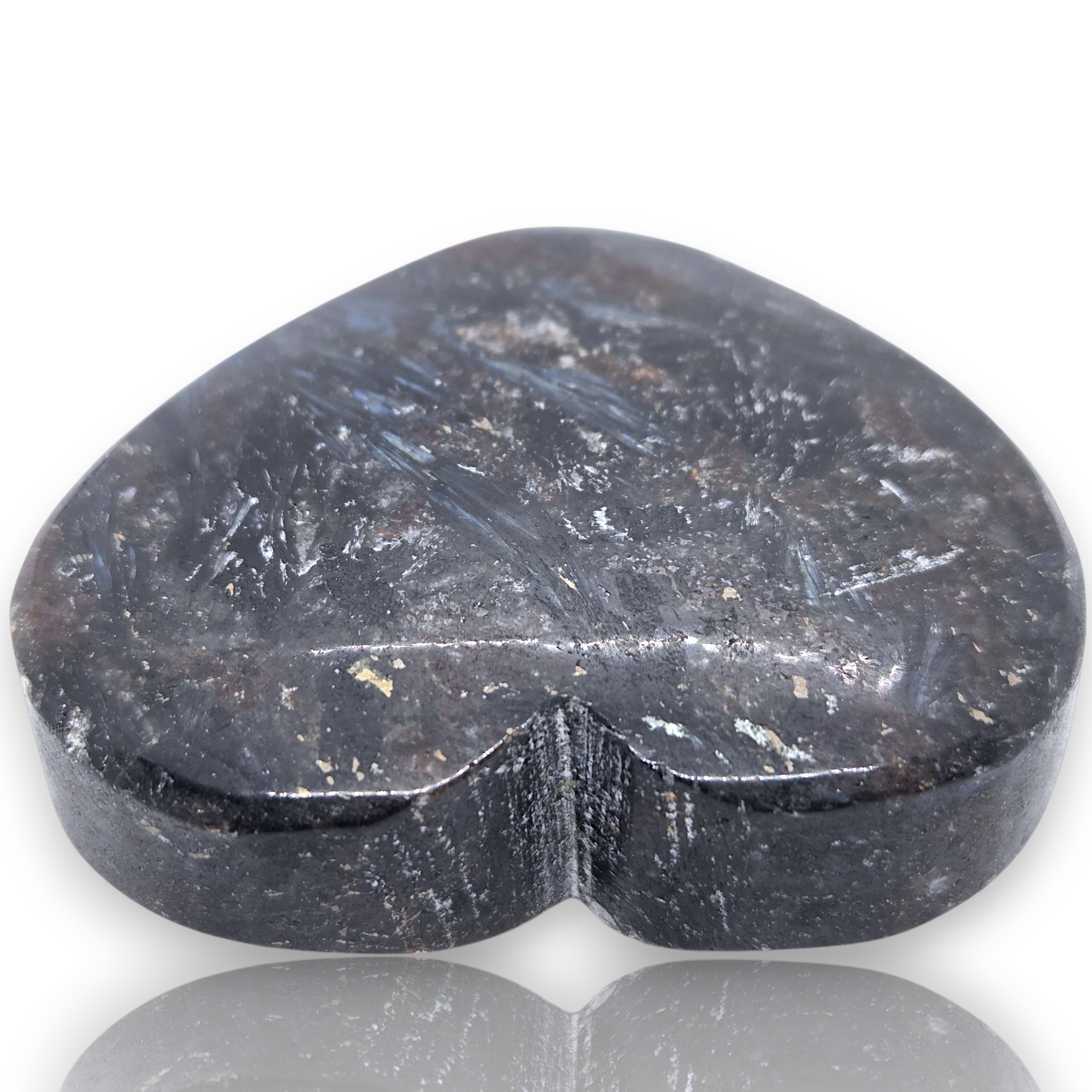 Natural Carved Polished Large Astrophyllite Heart Gemstone
