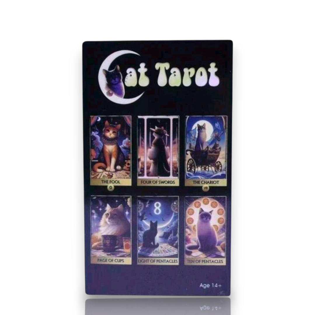 New CAT TAROT 78 Cards Feline Familiar Divination Cartomancy Deck