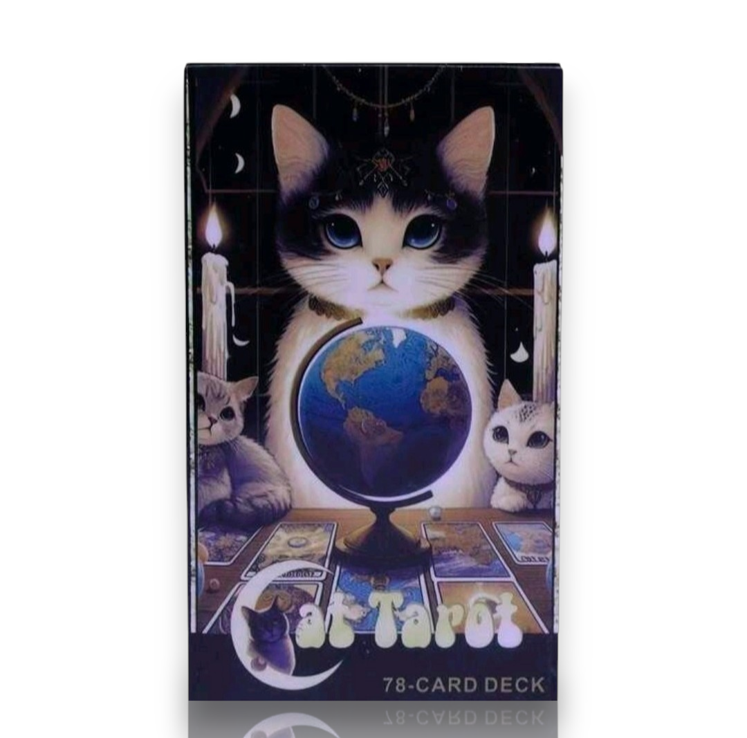 New CAT TAROT 78 Cards Feline Familiar Divination Cartomancy Deck