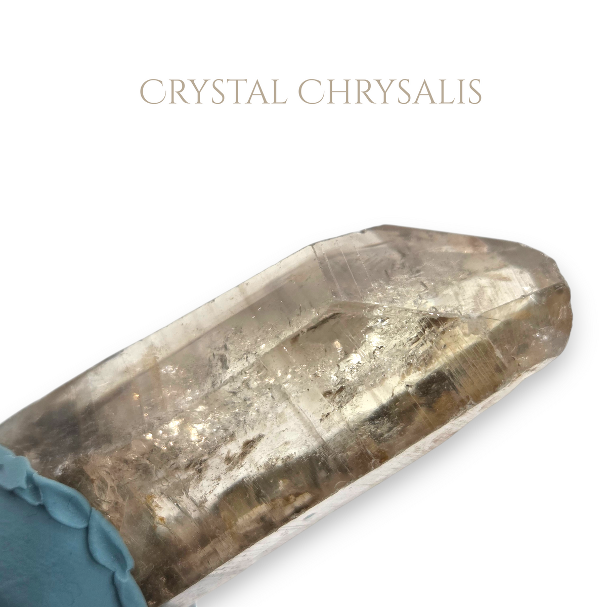 Handmade Antique Copper Smoky Lemurian Quartz Crystal Point Pendant