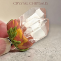 Handmade Antique Silver Natural Clear Quartz Crystal Twin Point Pendant