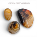 Lot of 3 Beautiful Natural Banded Agates Freeform Polished Gemstones