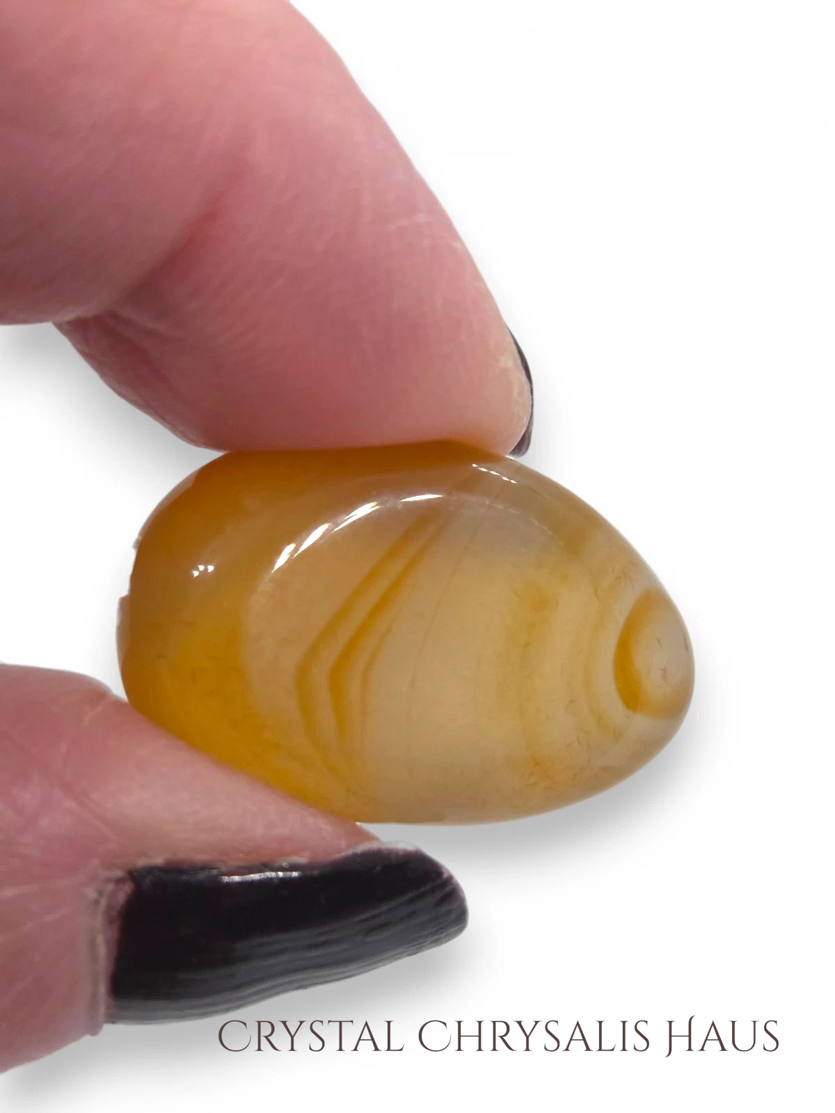 Lot of 3 Beautiful Natural Banded Agates Freeform Polished Gemstones