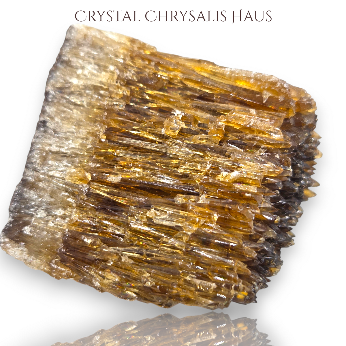 Natural Raw Amber Calcite Crystal Cluster Stone Collectible