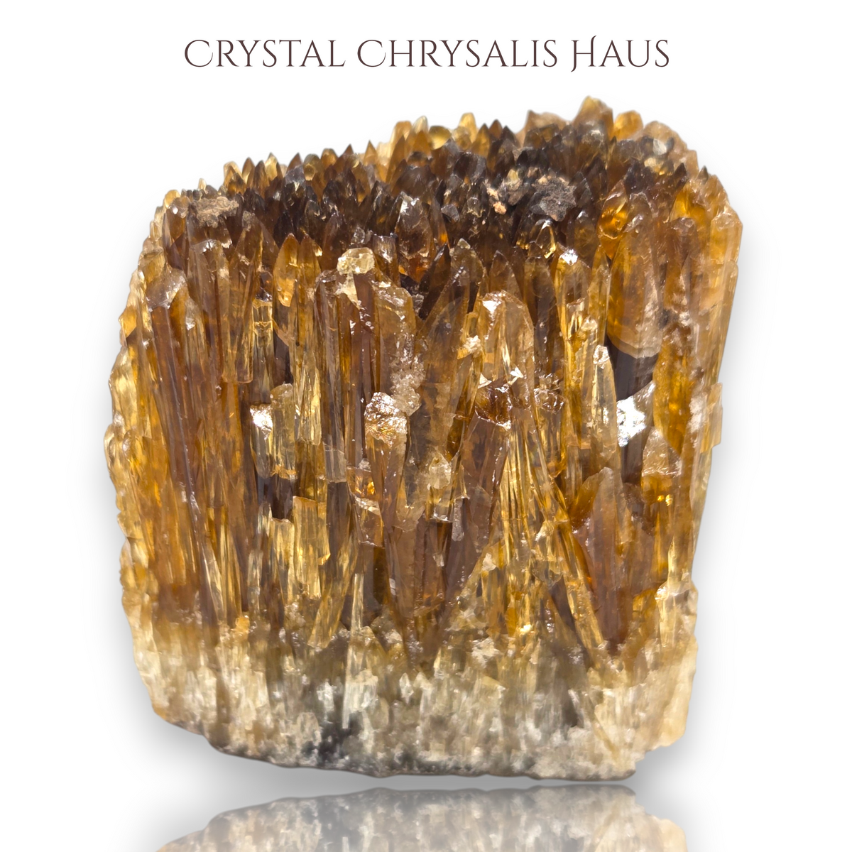 Natural Raw Amber Calcite Crystal Cluster Stone Collectible