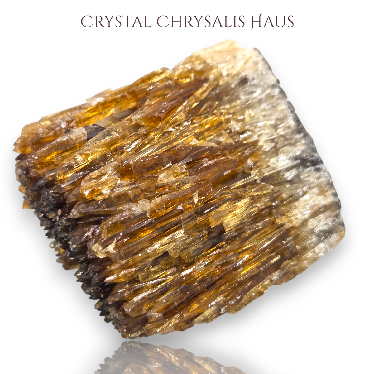 Natural Raw Amber Calcite Crystal Cluster Stone Collectible