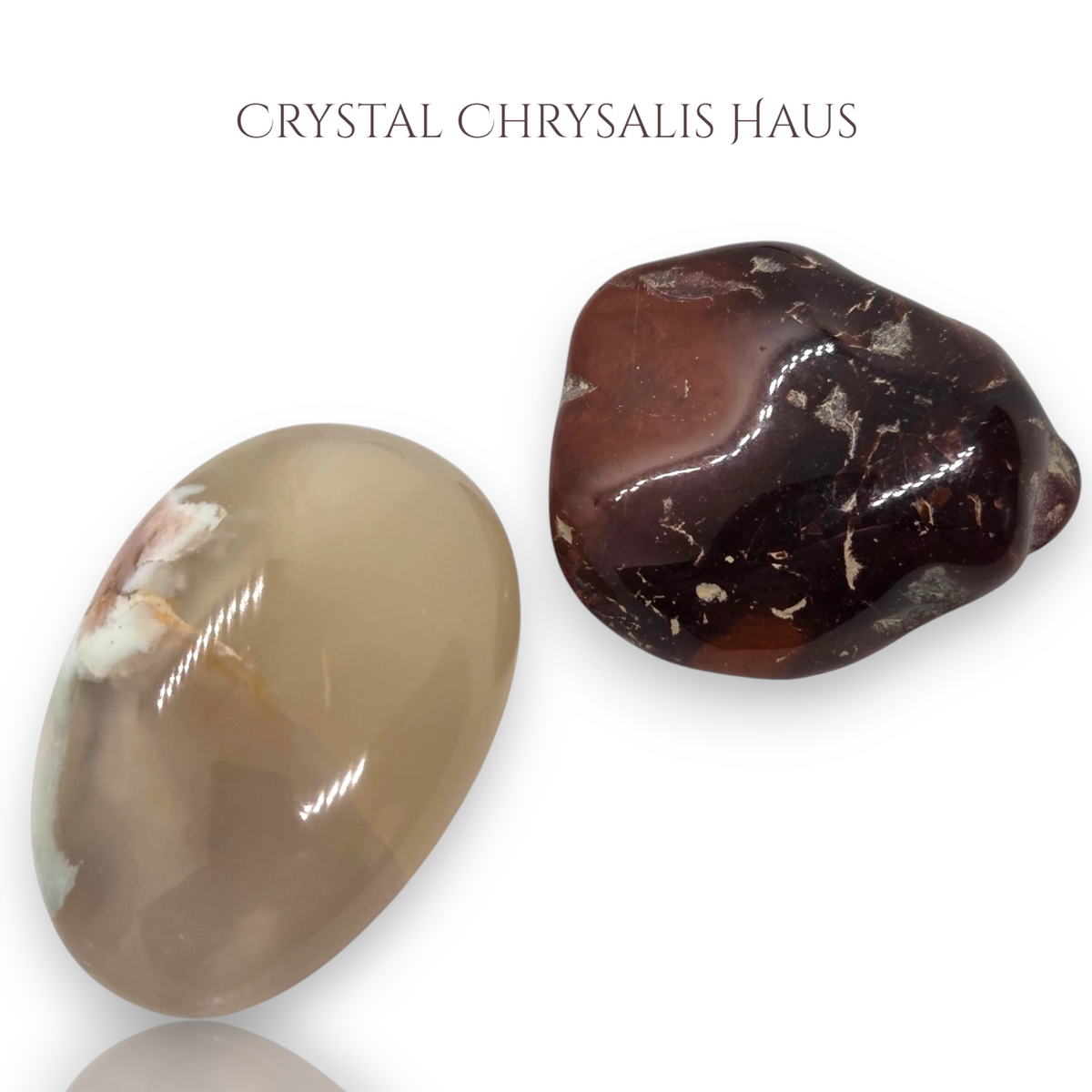 Set of 2 Beautiful A+ Natural Carnelian Agate Freeform Polished Gemstones