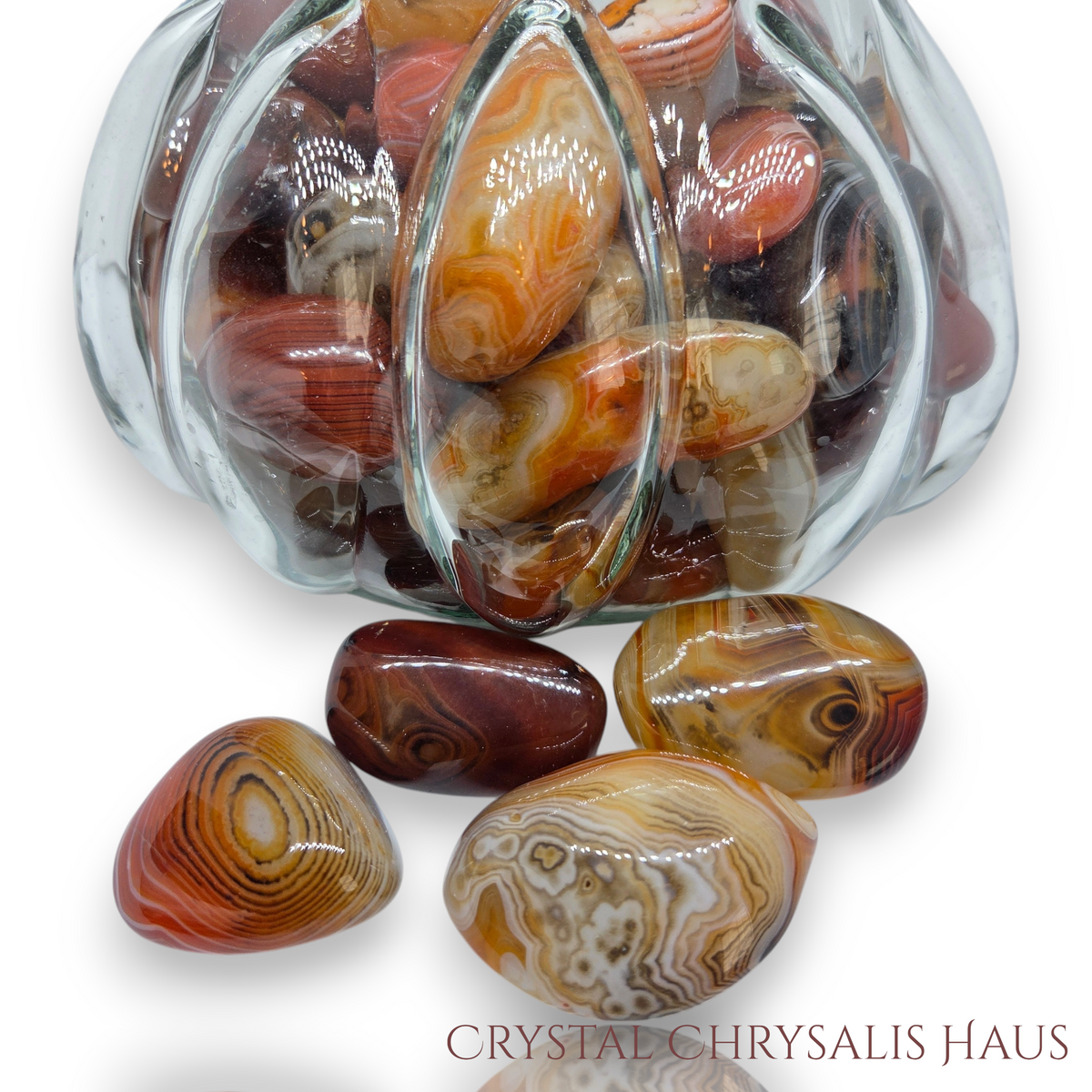 Beautiful A+ Natural  Banded Agate Freeform Polished Gemstones
