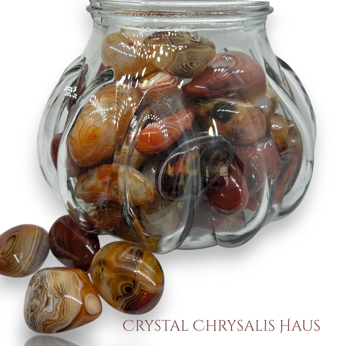 Beautiful A+ Natural  Banded Agate Freeform Polished Gemstones