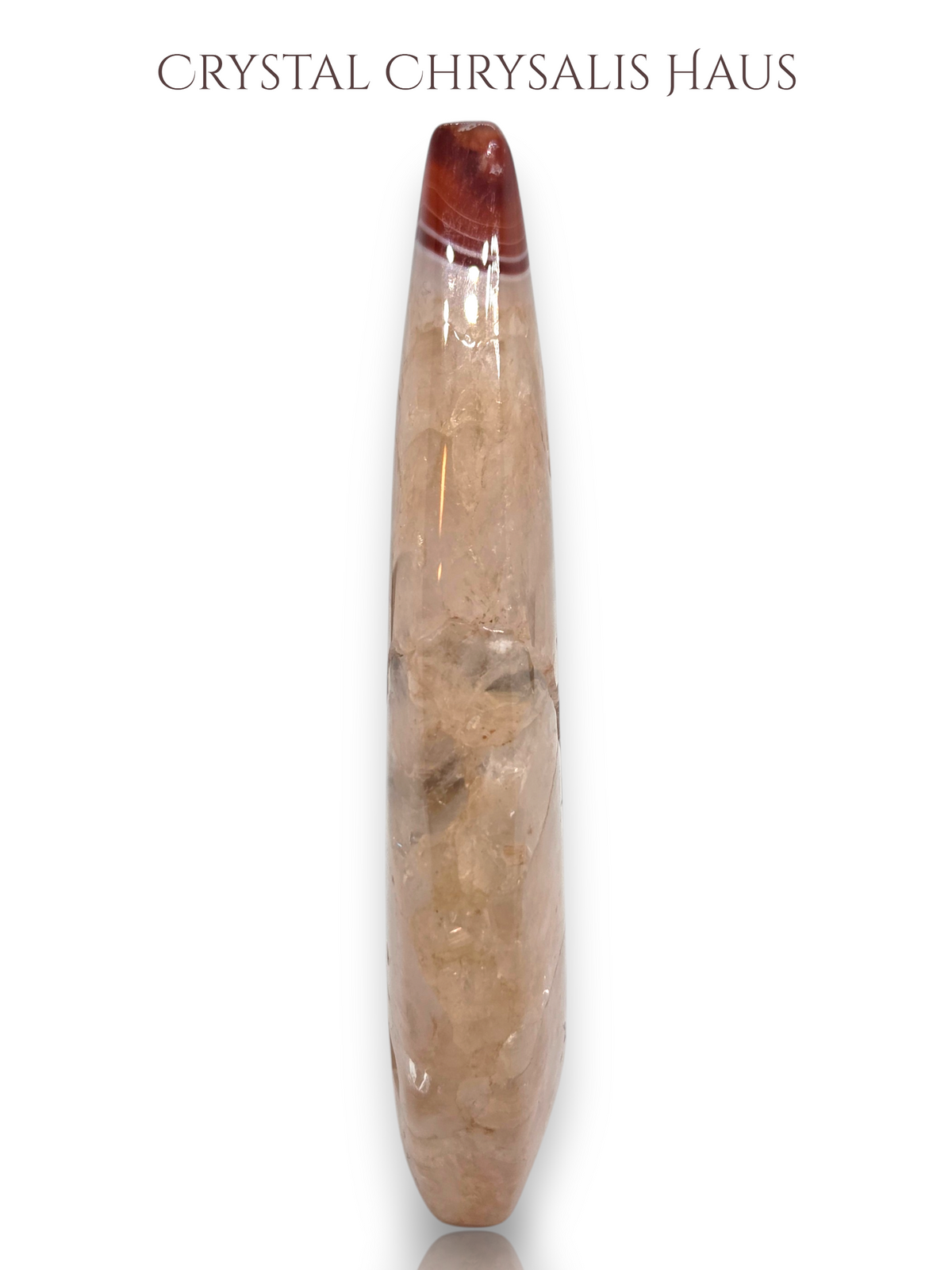 Natural Carnelian Agate Crystal Gemstone Point Stone Collectible