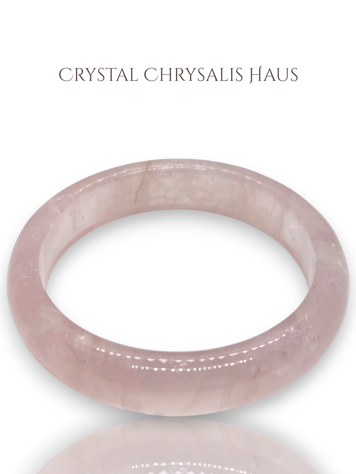 Natural Polished Rose Quartz Crystal Jewelry Bracelet Bangle Sphere Stand