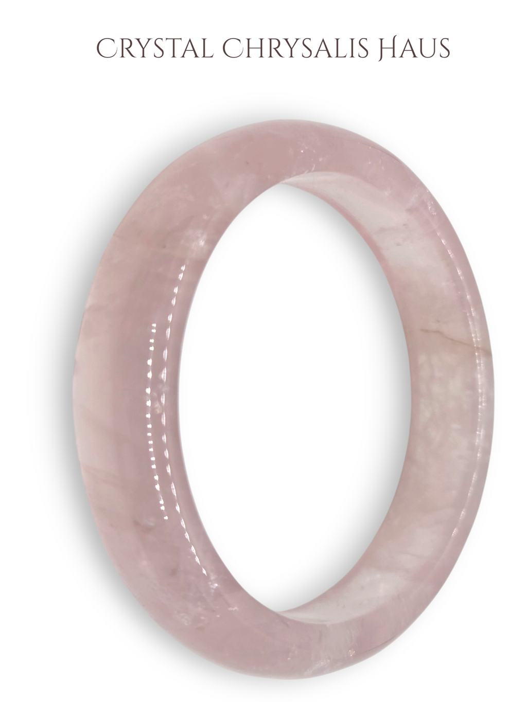 Natural Polished Rose Quartz Crystal Jewelry Bracelet Bangle Sphere Stand
