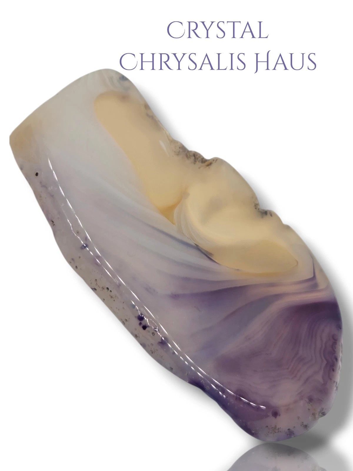 Natural Rare Colour Banded Purple Agate Geode Slice