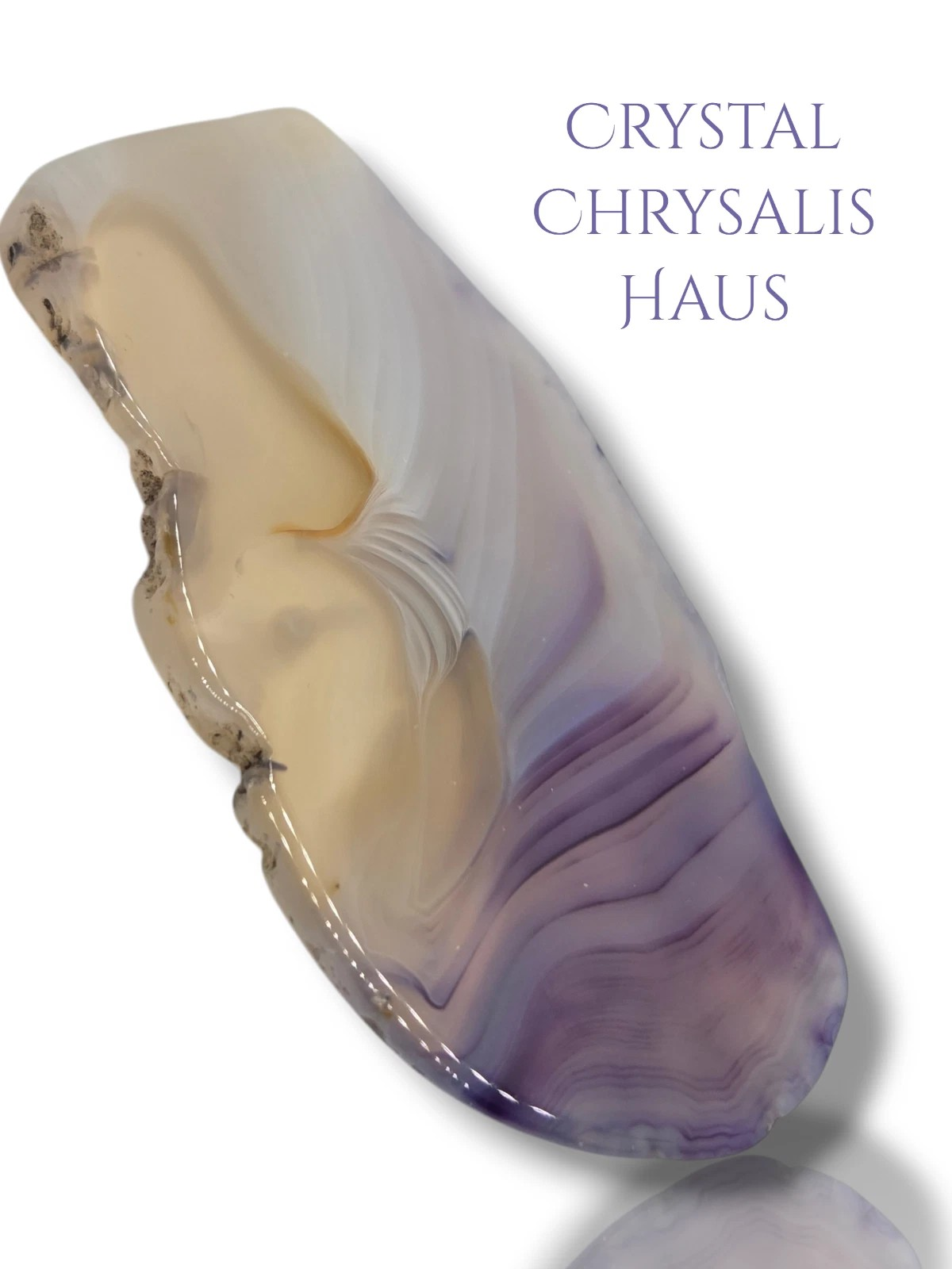 Natural Rare Colour Banded Purple Agate Geode Slice