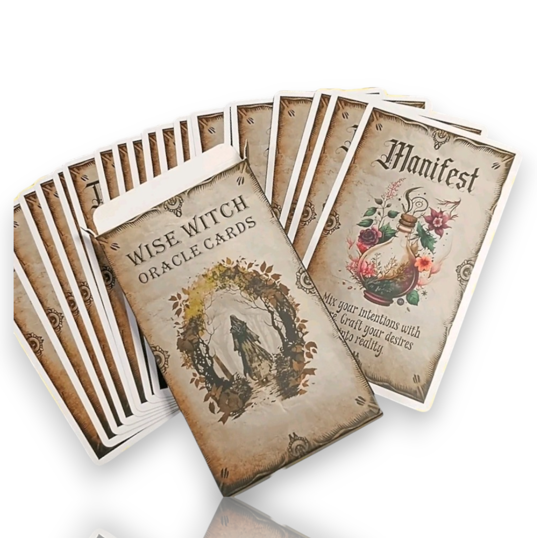 Wise Witch Oracle Cards Wisdom Ancestor Knowledge Divination Cartomancy Deck